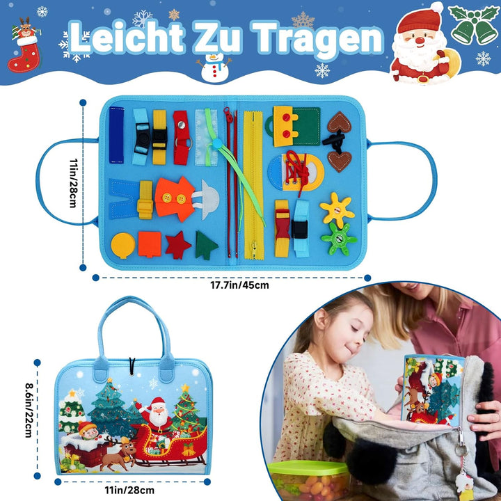 RunHero Busy Board Montessori Spielzeug Baby ab 1 Jahr Quiet Book Activity Board Motorikspielzeug Fi