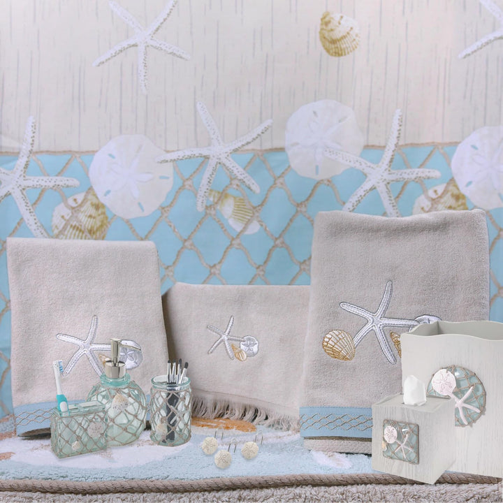 Avanti Linens Badezimmerzubehör aus Seeglas Seaglas-Kollektion, Harz, Mehrfarbig, Soap Dish Soap Dis