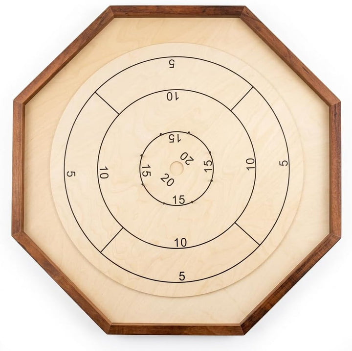 Ubergames Orginal Crokinole Brettspiel - Top ECO-Hartholz Qualität - Inklusive Trage Tasche - Model