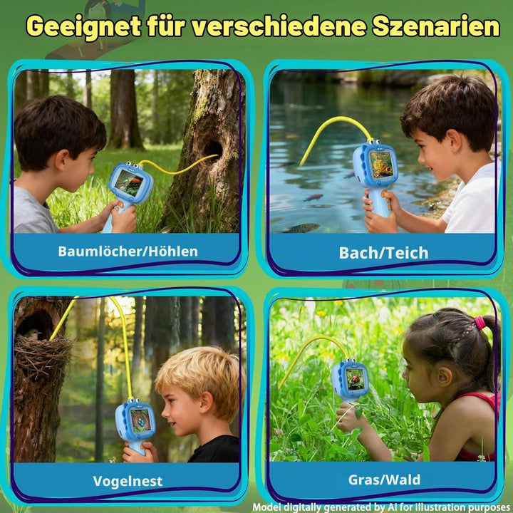 Daxiongmao Kinder-Endoskop mit Licht – pädagogisches Wissenschafts-Erkundungsspielzeug-Set, Naturakt