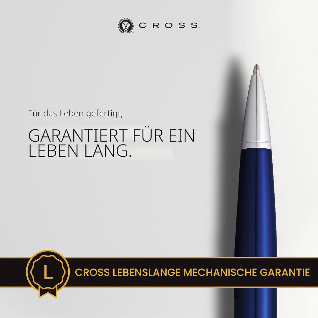Cross Bailey Kugelschreiber (Drehmechanik, Schreibfarbe schwarz, Strichstärke M) Blau-Lack Blau-Lack