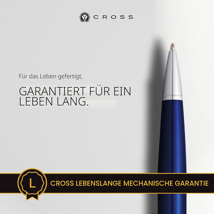 Cross Bailey Kugelschreiber (Drehmechanik, Schreibfarbe schwarz, Strichstärke M) Blau-Lack Blau-Lack