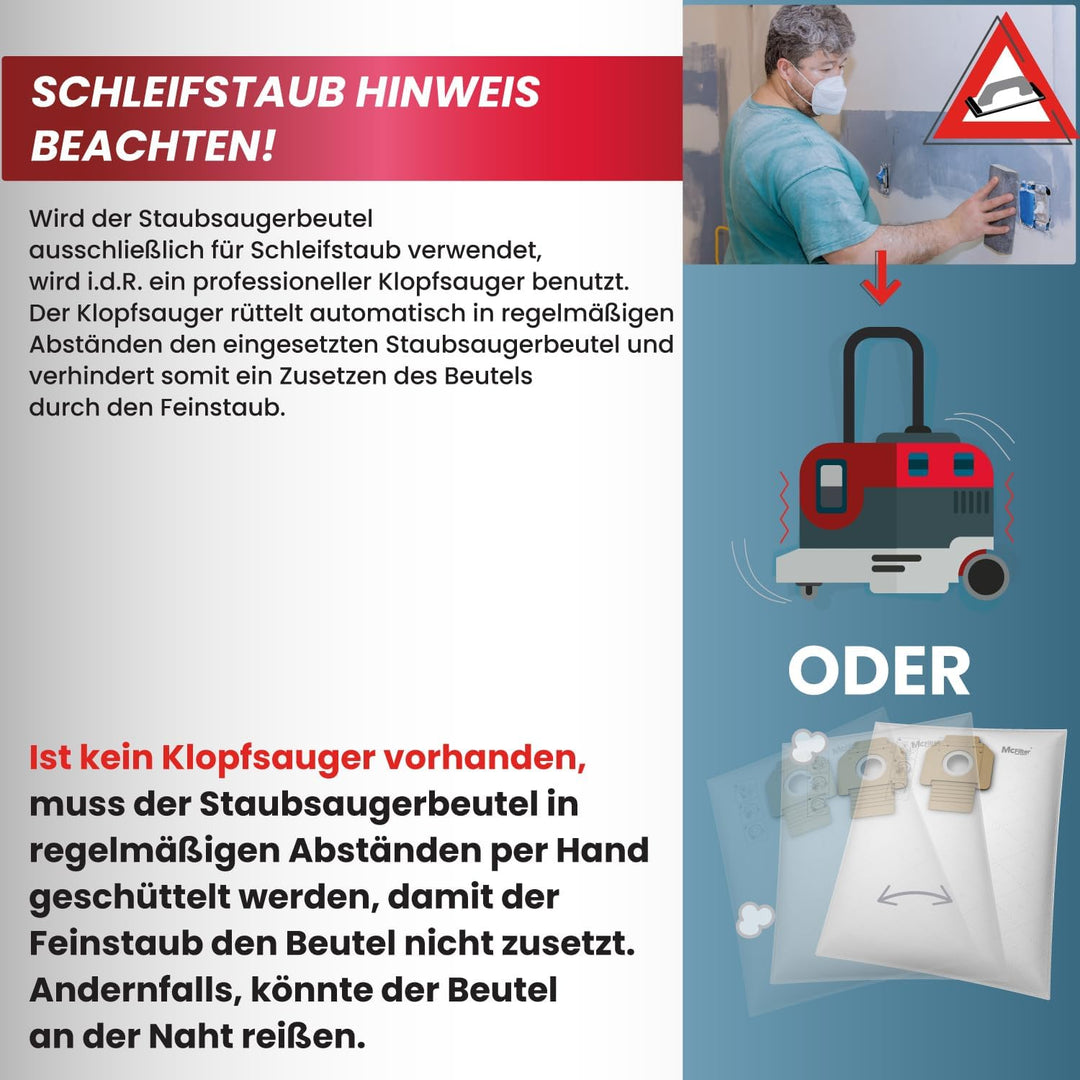 McFilter I 20 Staubsaugerbeutel Vlies geeignet für Bosch Staubsauger GAS20 L SFC, GAS15 L, GAS1200 L