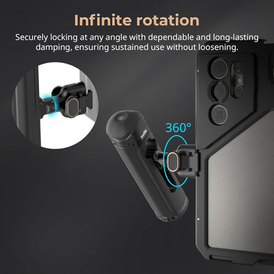 SMALLRIG Wireless Control Seitengriff für SMALLRIG Quick Release Smartphone Cages, Aluminium-Handykä