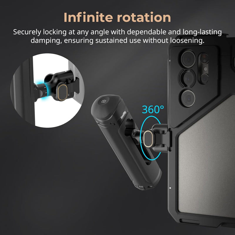 SMALLRIG Wireless Control Seitengriff für SMALLRIG Quick Release Smartphone Cages, Aluminium-Handykä