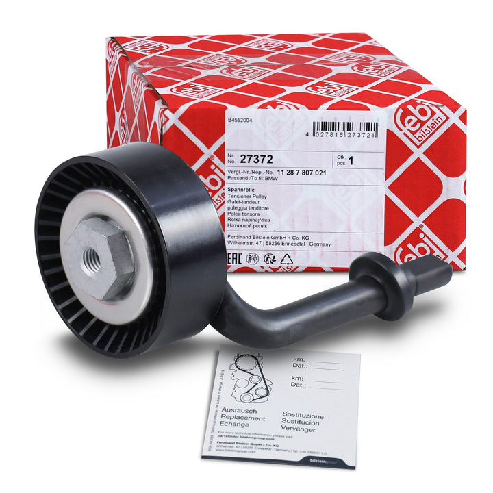 febi bilstein 27372 Spannrolle mit Halter, für Keilrippenriemen , 1 Stück