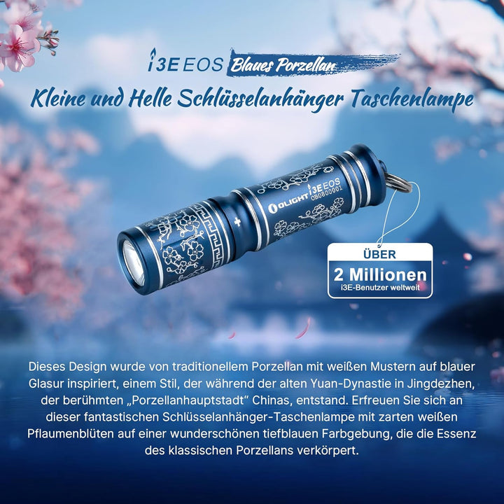 OLIGHT I3E EOS Mini LED Taschenlampe Schlüsselanhänger 90 Lumen und 44m Reichweite, kleine Flashligh