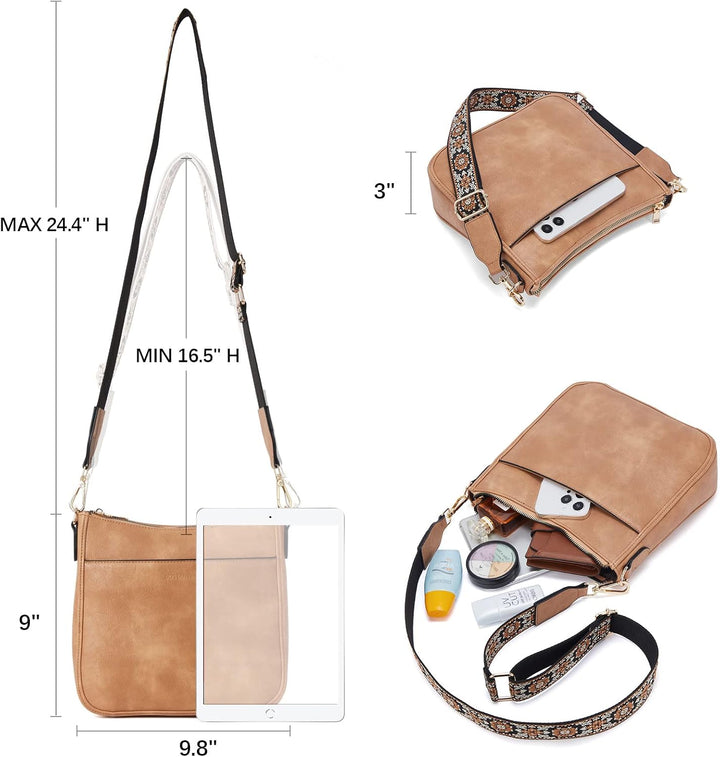 BOSTANTEN Damen Handtasche Kleine Umhängetasche aus PU Leder Schultertasche für Frauen Crossbody Bag