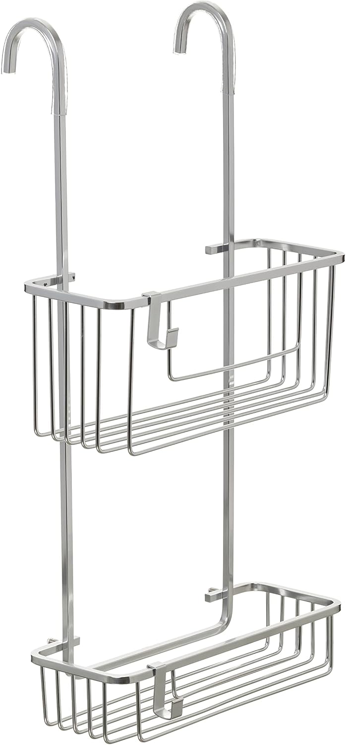 TATAY 2 Höhen Bildschirmregal mit Aluminiumaufhänger, 100% Edelstahl, eloxiertes Aluminium, modernes