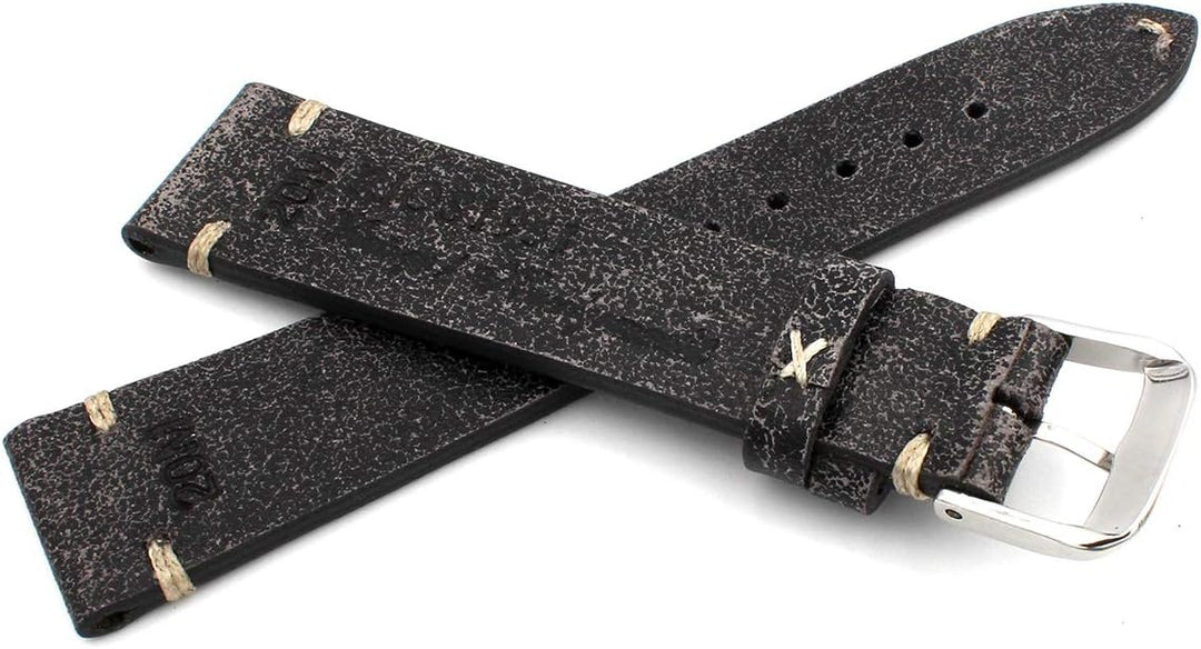 RIOS1931 Sagittarius Vintage Rindsleder Uhrenarmband handgemacht in Deutschland Robust 20mm Scratche