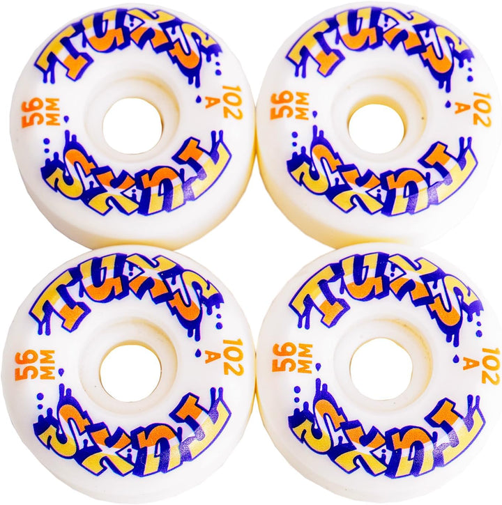 TUXS Skateboard Rollen 56mm 102A Härte Pro Side Cut SHR Premium Kugellager Wheels Wheels Räder für S
