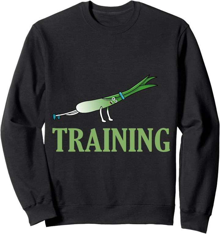 Lauch Training, Lauch Fitness, Lauch im Gym, lustiges Lauch Sweatshirt
