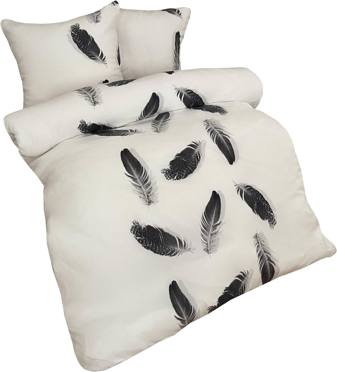 Leonado Vicenti - Winter Bettwäsche Flausch Feder Schwarz Weiss Fleece warm gestreift modern Schlafz