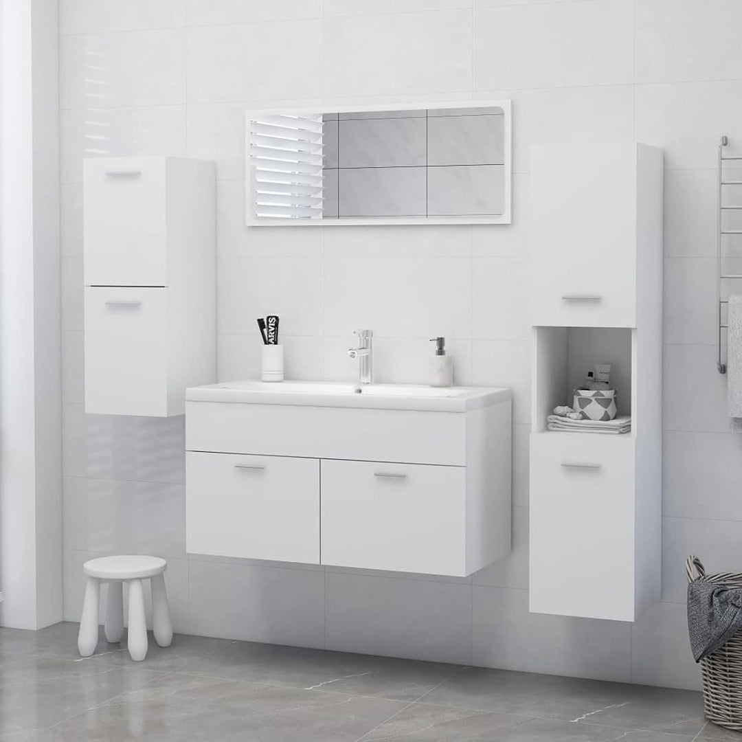 Tidyard Badezimmerschrank mit 2 Fächer Badschrank Hochschrank Badkommode Aufbewahrungschank Mehrzwec
