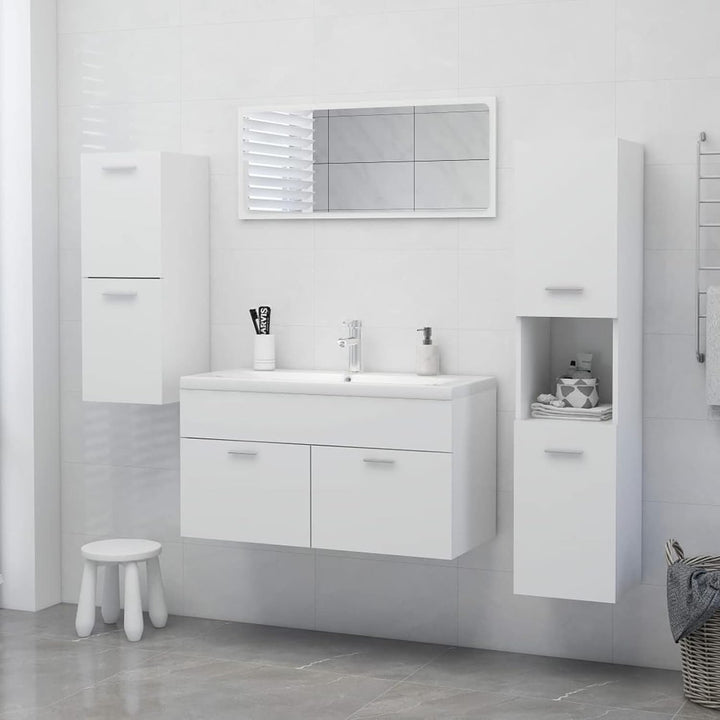 Tidyard Badezimmerschrank mit 2 Fächer Badschrank Hochschrank Badkommode Aufbewahrungschank Mehrzwec