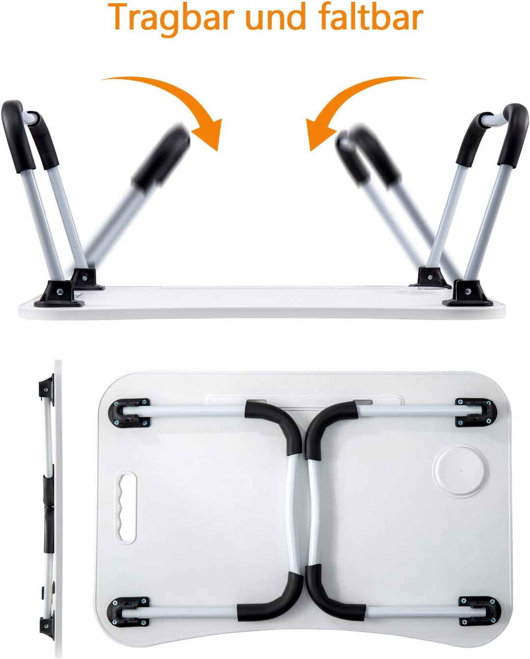 Youyijia Laptoptisch Betttablett Tablet-Ständer & Becherhalter – Laptop Tisch für Bett, Sofa & Boden