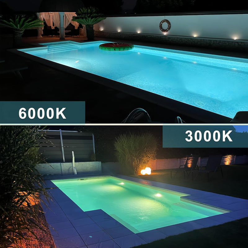 LyLmLe LED Poolbeleuchtung PAR56, 30W Schwimmbad LED 316L Edelstahl, IP68 Wasserdicht LED Unterwasse