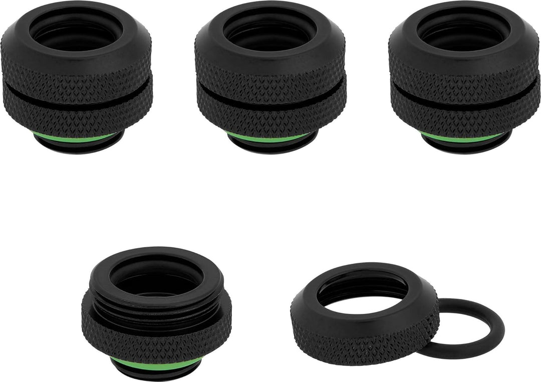 Corsair Hydro X Series, XF Hardline, 90° Anschluss mit AD 12 mm, Doppelpack, Weiss 12mm Schwarz, 12m