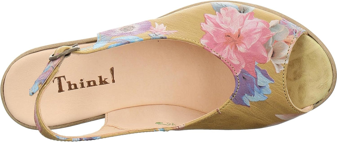 THINK! Damen Zeppa Nachhaltige Slingback Sandale 40 EU 9010 Ananas, 40 EU 9010 Ananas