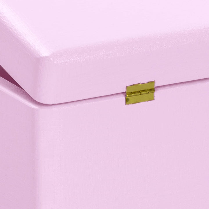 LAUBLUST Grosse Holzkiste mit Deckel - 30x20x14cm, Rosa, FSC® | Allzweck-Kiste aus Holz - Aufbewahru