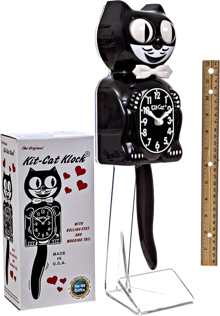 Kit-Cat-Wanduhr, schwarz