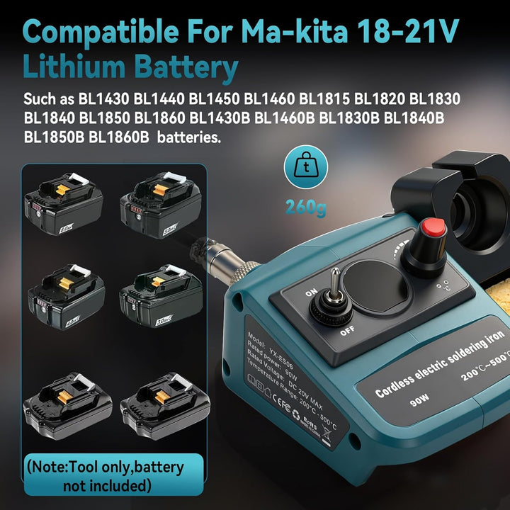 Kabelloses Lötein Kompatibel mit Makita 18V Batterie, tragbares elektrisches Schnellheizen Lötein Ei