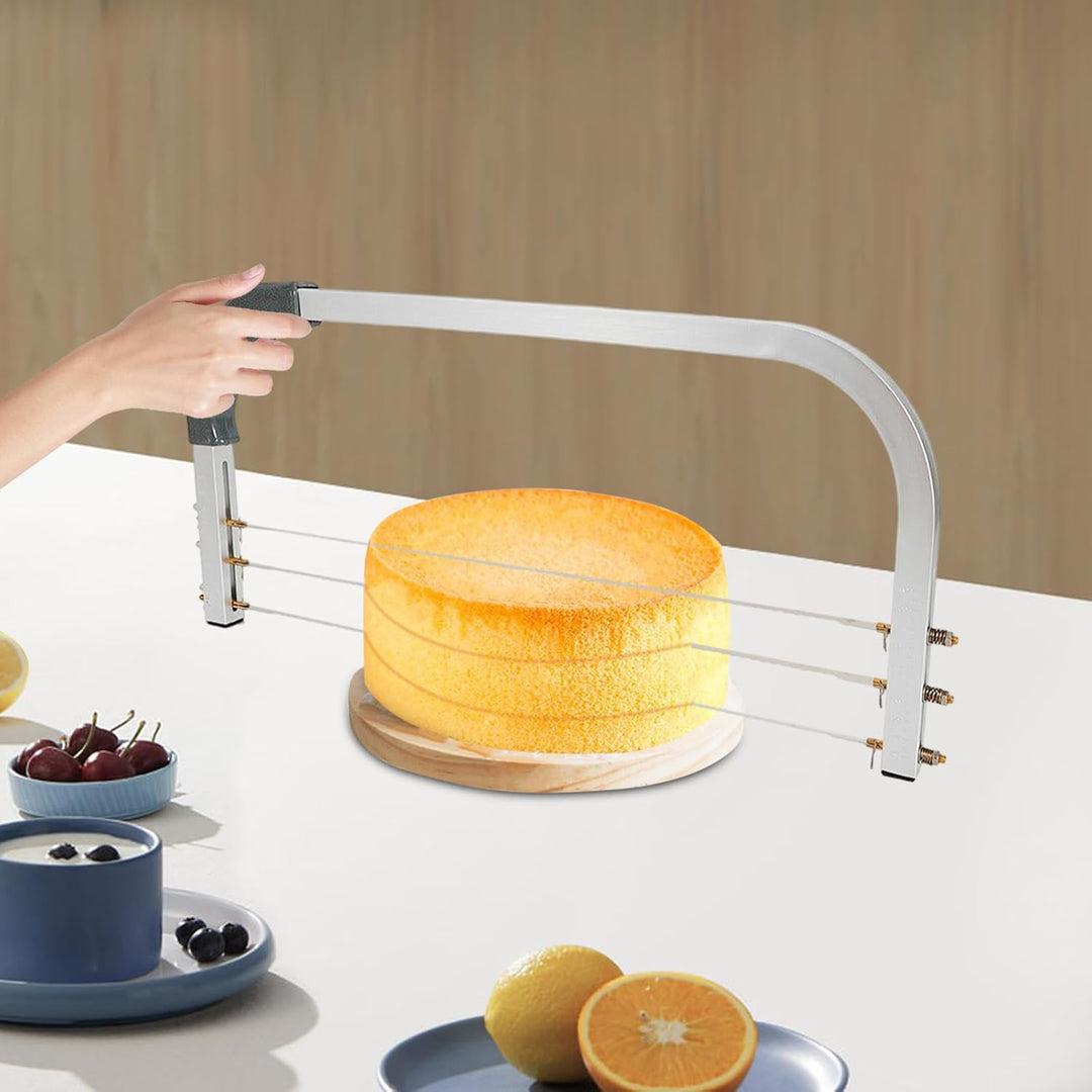 Kuchenschneider Leveler 3-Draht Höhenverstellbar 1-9cm 304 Edelstahl Spülmaschinenfest Für Konditore