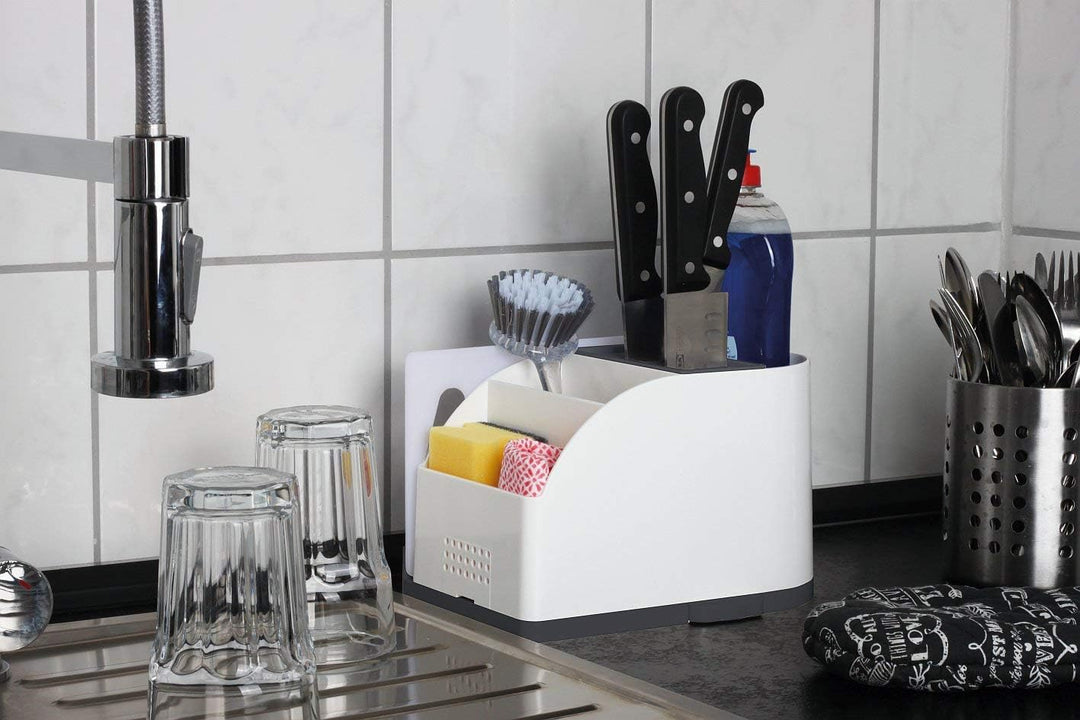 20176-5in1 Küchen Tool Organizer, Kitchen Organisator aus Kunststoff, Ordnungshelfer für Spüle & Küc