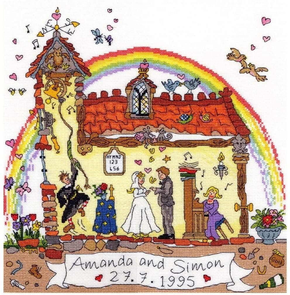 Bothy Threads Kreuzstich-Set Die Hochzeit, 31x32cm, XCT23, Zählmuster