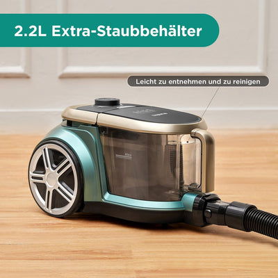 Eureka Apollo beutelloser Staubsauger, leichter Zylinderstaubsauger mit Single Cyclone System, 800W