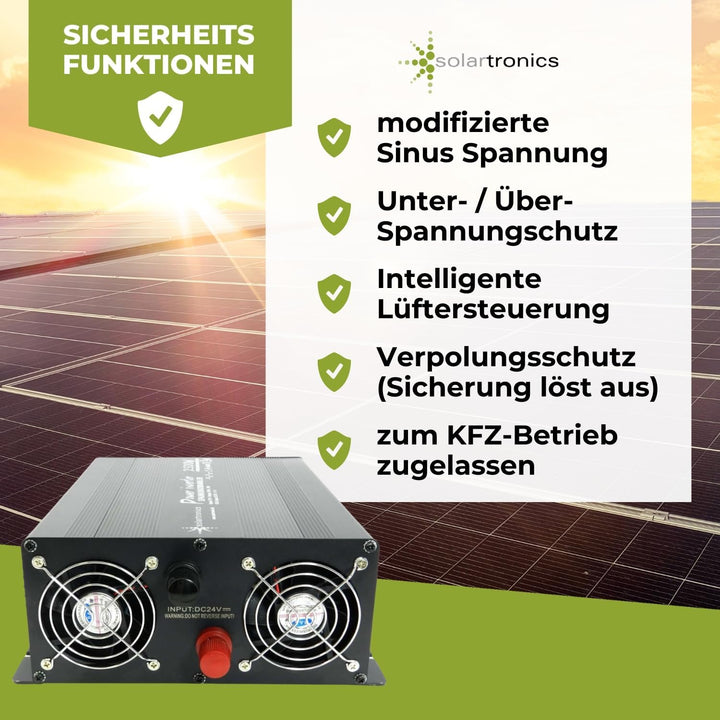 Spannungswandler 24V 2500/5000 Watt Inverter Wechselrichter