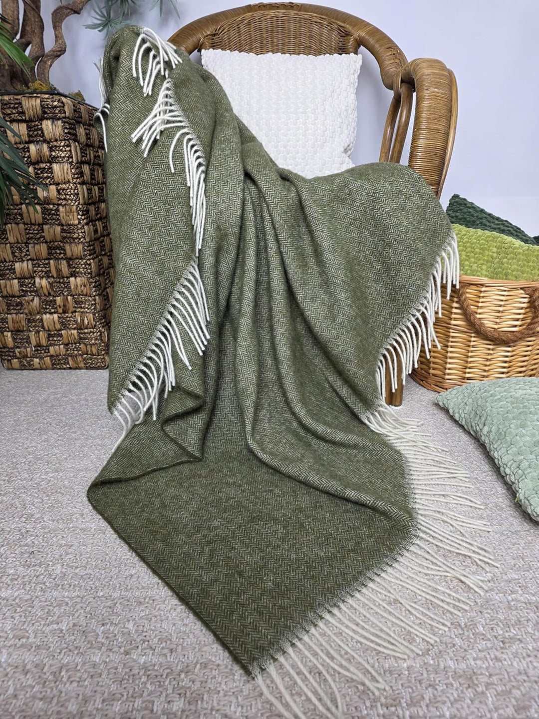 Wolldecke 100% Schurwolle Wohndecke in versch. Farben 140 x 200 cm Tagesdecke Schurwolldecke Woll-Pl