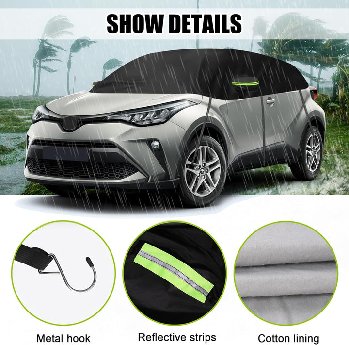 Halbe Autoabdeckung Kompatibel mit Toyota C-HR 2016-2025, Halbabdeckung wasserdichte Halbgarage mit