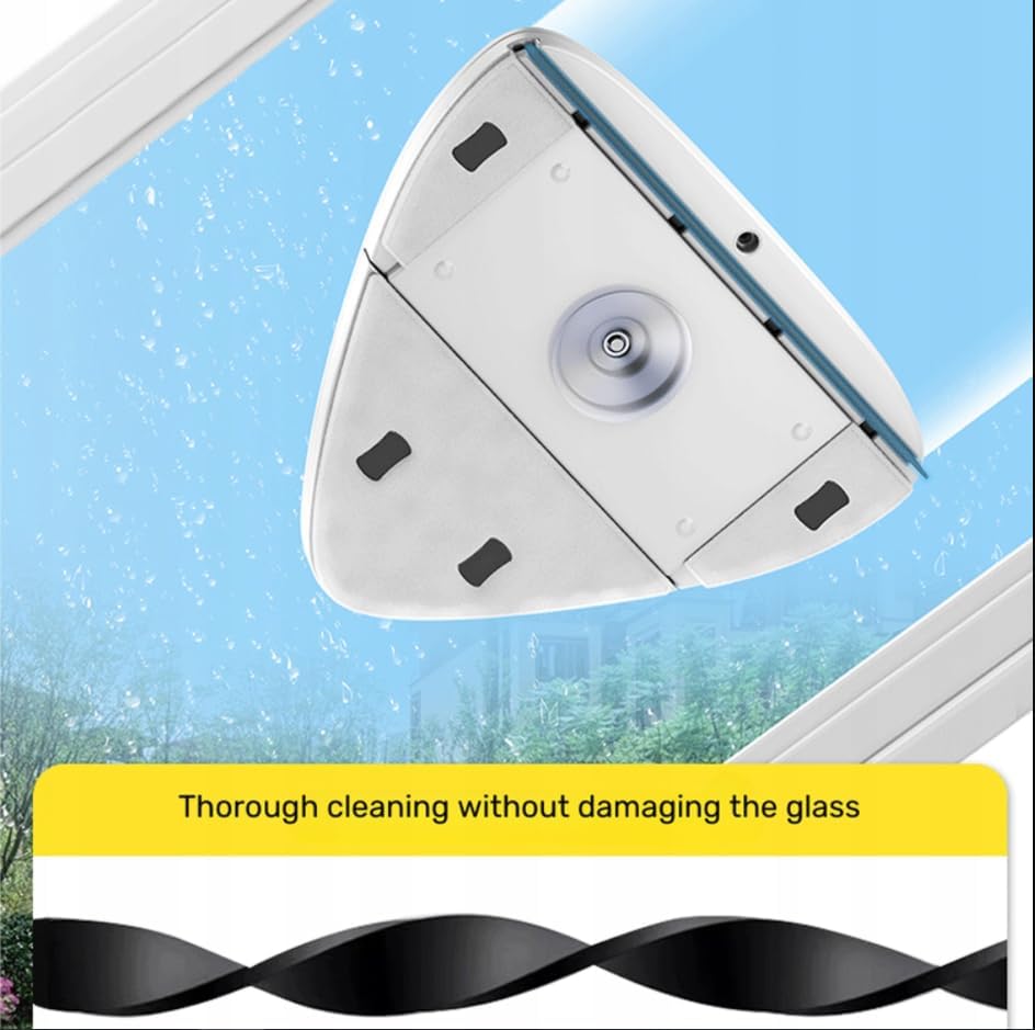 Hooha Fensterputzer Magnetisch Für Einfach Fenster, 2.5M Sicherheitsseil,Anti-Tropf-Material Nicht L