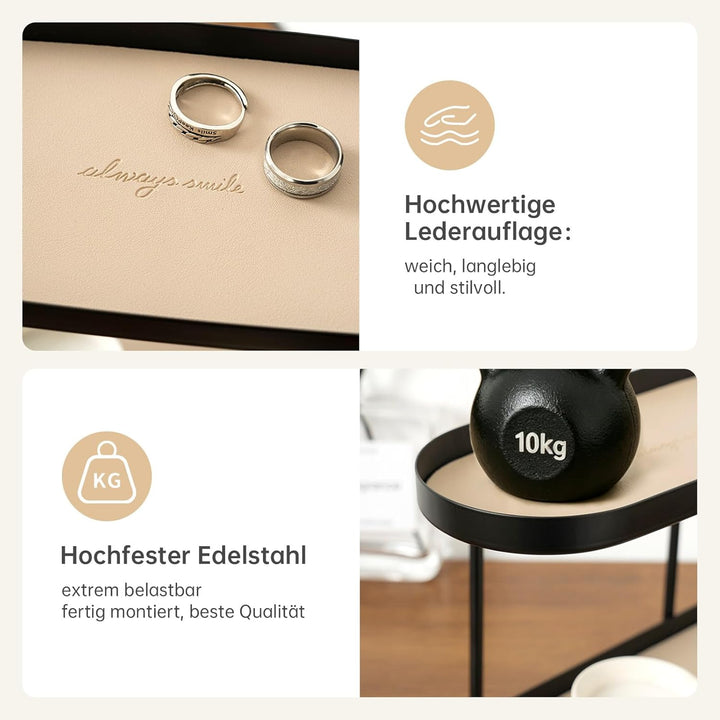 Parfüm-Organizer aus Metall, Parfüm-Regal mit Lederpolstern, für die Parfümaufbewahrung, Parfüm-Stän
