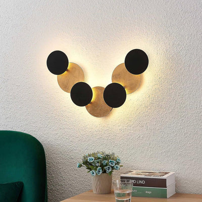 Lindby LED Wandleuchte, Wandlampe Innen 'Grazyna' (Modern) in Schwarz aus Metall u.a. für Wohnzimmer