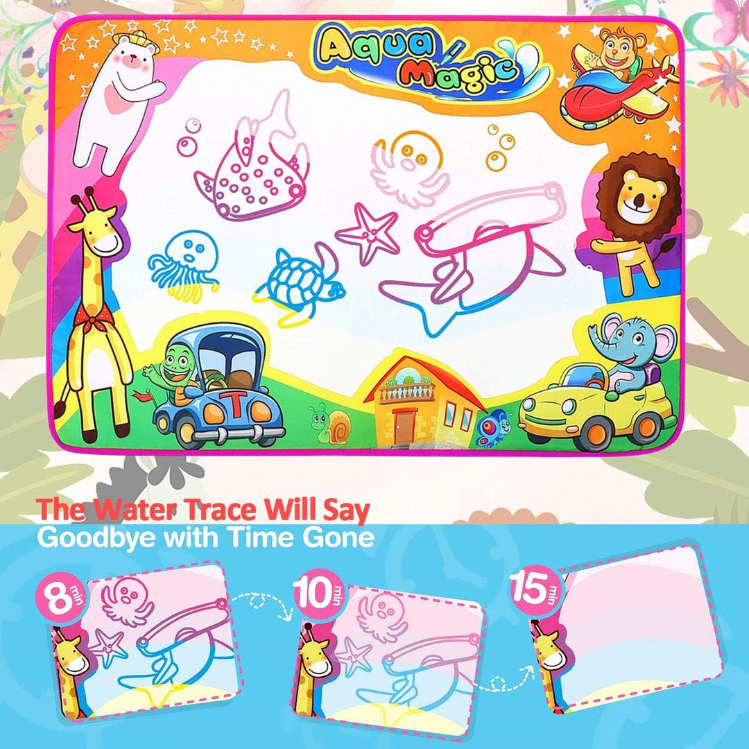 PHYLES Wasser Doodle Matte 87 x 57cm Magic Doodle Malmatte,mit Malmatte stift und Stempelzubehör, Dr