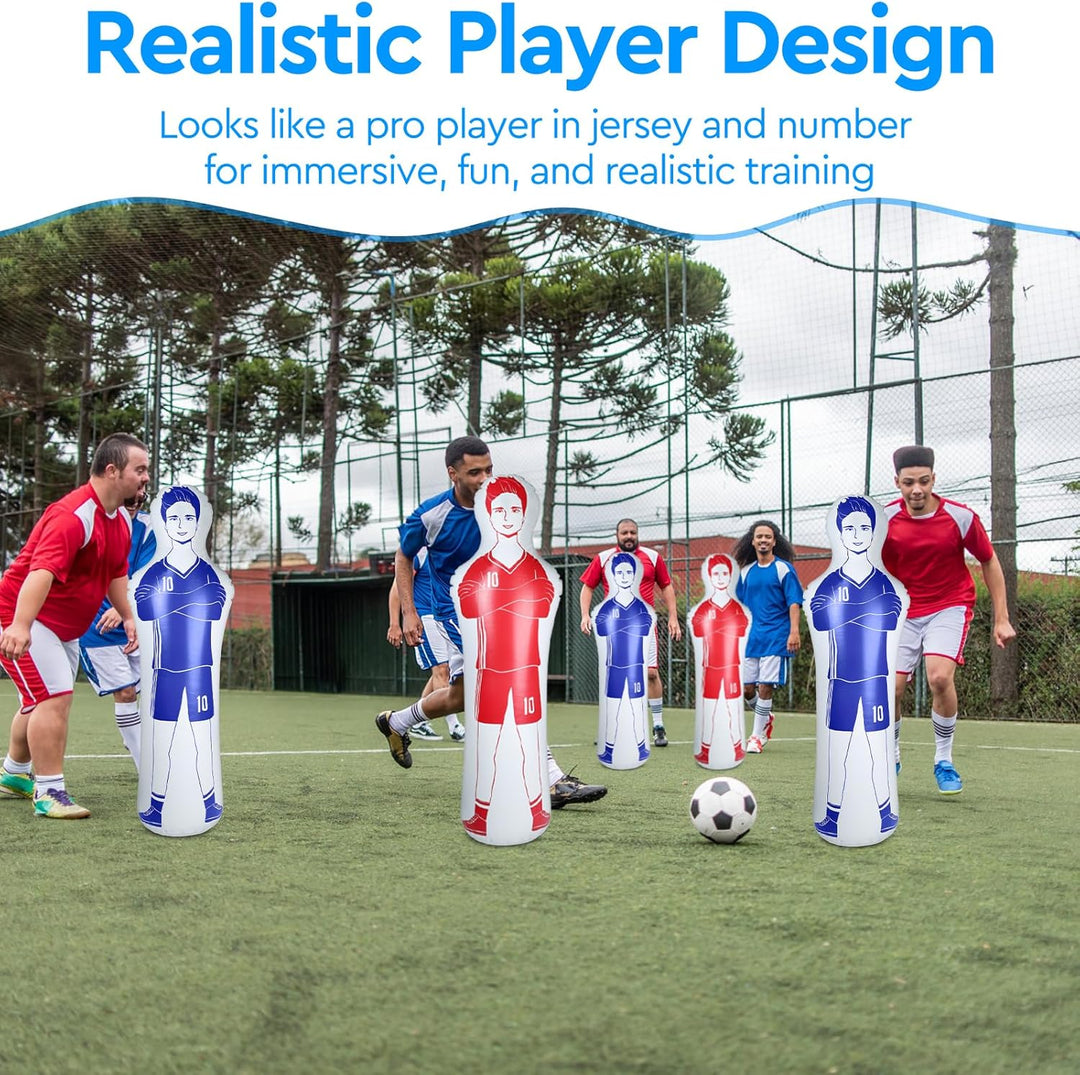 efuturetime Aufblasbare Fussball Dummy aus PVC, Fussballtraining Dummy Trainingspuppe für Torwart Fr