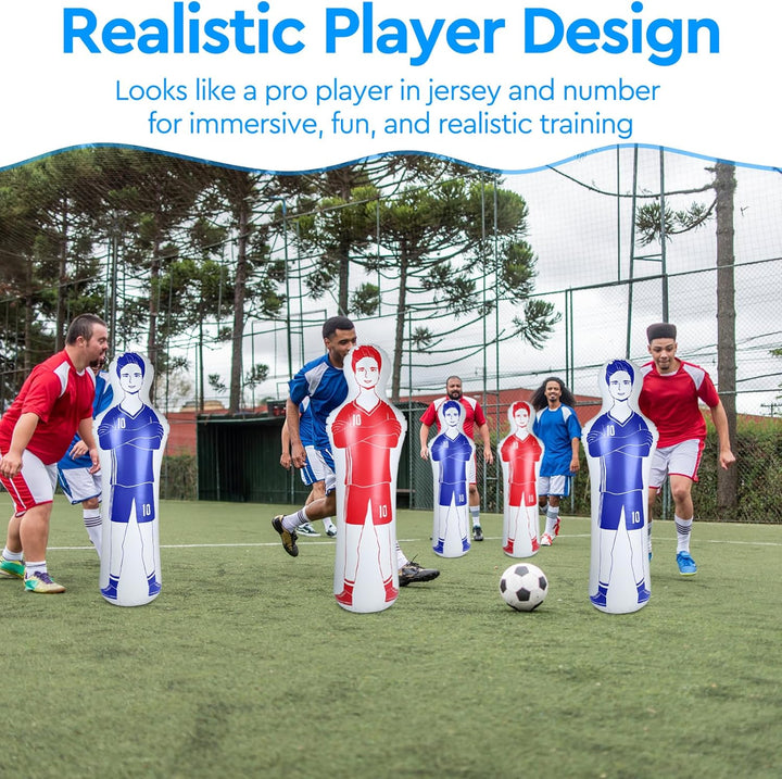 efuturetime Aufblasbare Fussball Dummy aus PVC, Fussballtraining Dummy Trainingspuppe für Torwart Fr