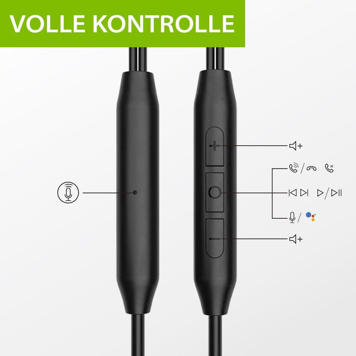 Avantree C171 - Kabel USB C In Ear Kopfhörer und Mikrofon für Sport und Joggen mit Over Ear Ohrhörer