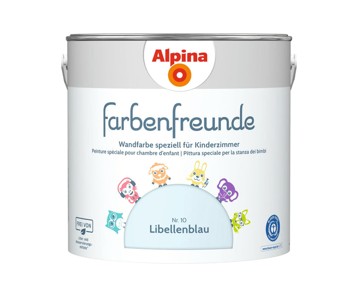 Alpina Farbenfreunde Nr. 10 Libellenblau 2,5 Liter matt, Libellenblau