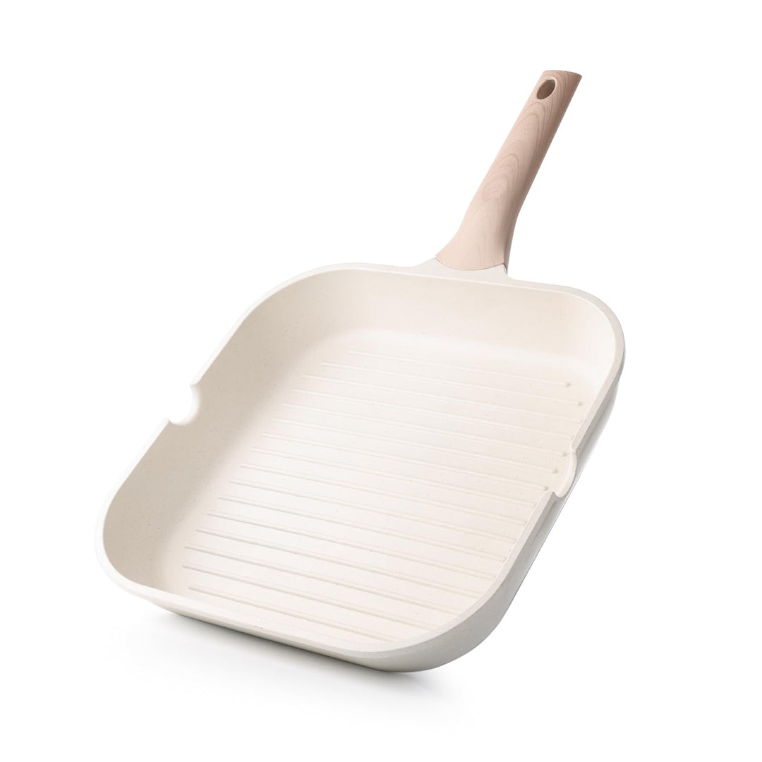 Kordisen Antihaftbeschichtete Grillpfanne für Herdplatten, 28 cm, quadratische Grillpfanne für Innen