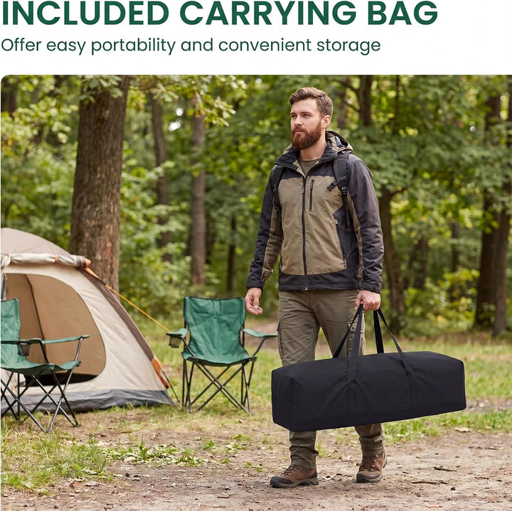 HOMASIS Campingtisch klappbar, tragbarer Klapptisch für 4-6 Personen, rollbarer Picknicktisch aus Ki