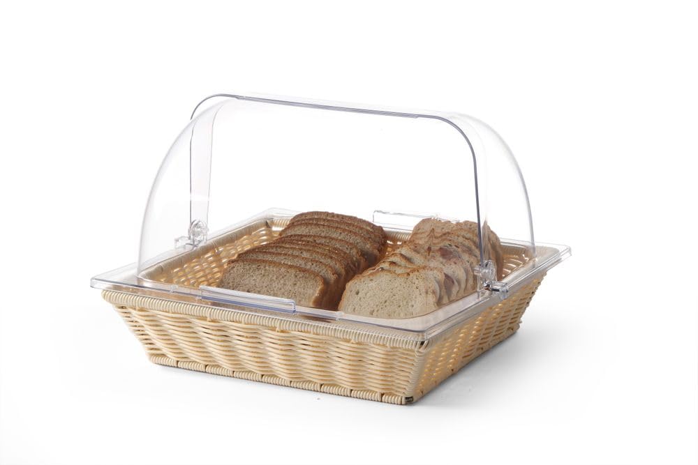 HENDI Brotkorb, mit Rolltop-Deckel, Brotkasten, Brotkorb, Brotbox, 365x335x(H)245mm, Polypropylen, P