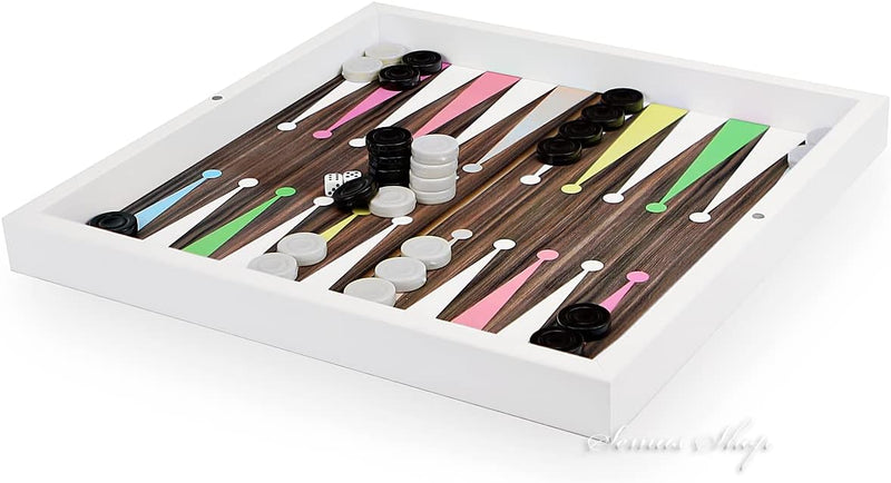 5 in 1 Spielesammlung Mühle, Dame, Ludo, Backgammon, Schach