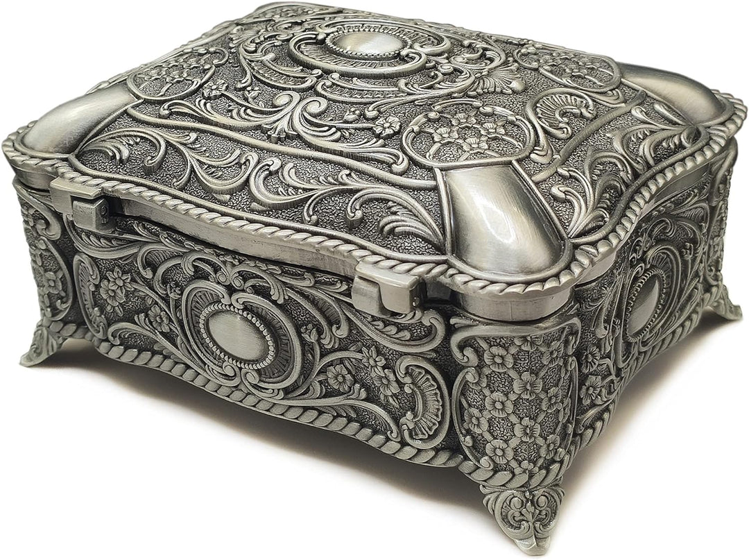 falado Antike Prägung Metall Aufbewahrungsbox Spieluhr Aufziehbar und Golden Movement Music Box für