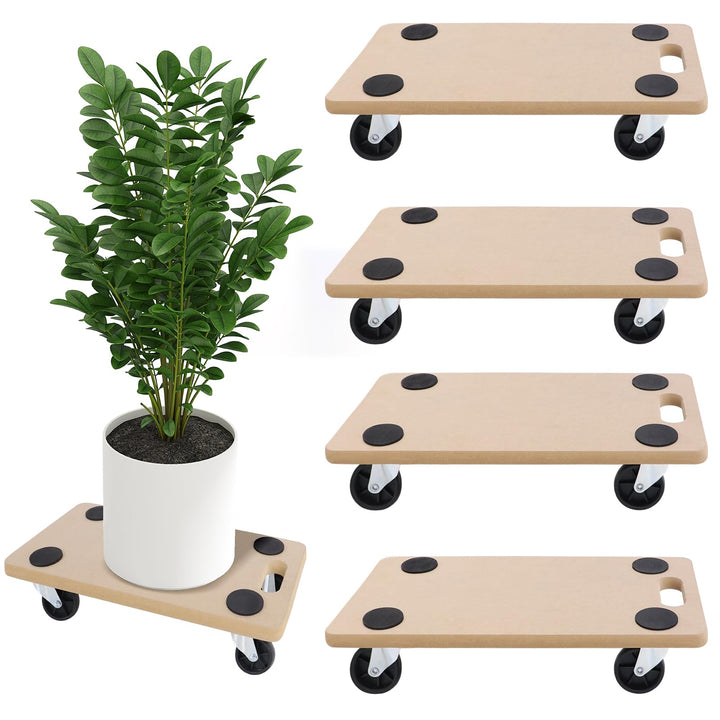 UISEBRT 4 Stück Transportroller 580 x 290 x 108mm Rollbretter Transport aus MDF-Platte Möbelroller T