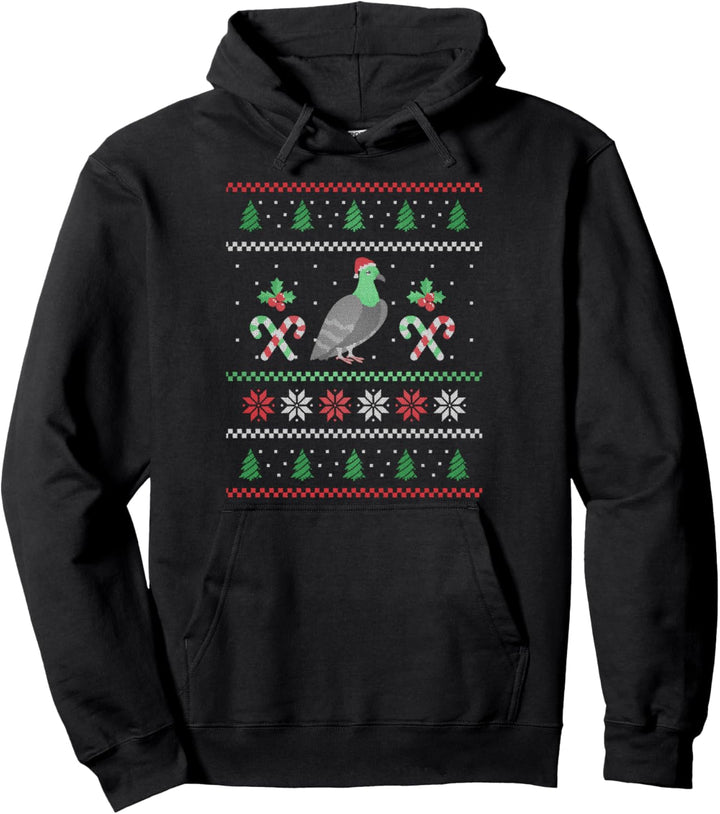 Weihnachtspullover mit weihnachtlicher Taube, Zuckerstange, hässlicher Weihnachtspullover Pullover H