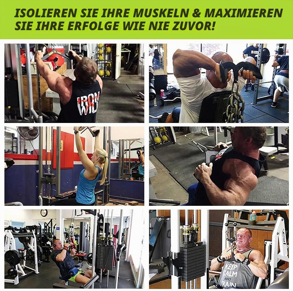 SevnElk LAT Griff für Kabelmaschinen für zu Hause oder im Fitnessstudio, Kombi-Trizeps-Presskabelauf