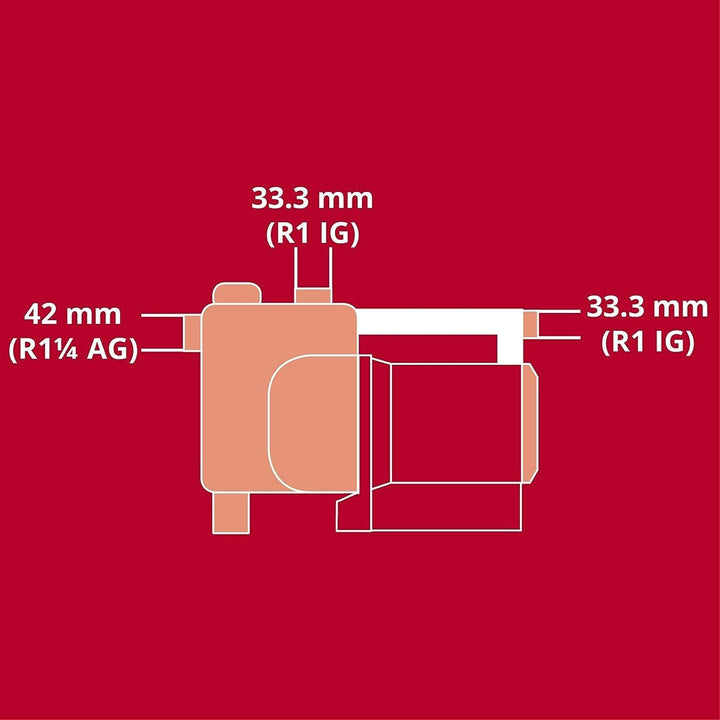 Einhell Gartenpumpe GE-GP 1246 N FS (1.200 Watt, 4.6 l/h, 5 bar Förderdruck, Wasserfüll-/Schmutz-/Sa